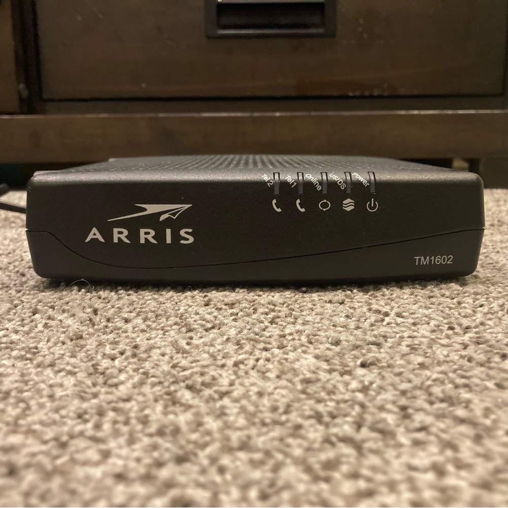Arris Cable Modem Black Touchstone Docsis 3.0 MODEL #TM1602A